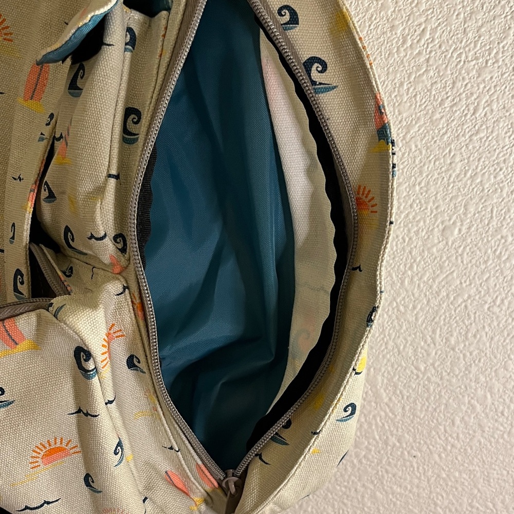 Kavu Cream Sling Bag with Surfboard Print - Picture 10 of 11